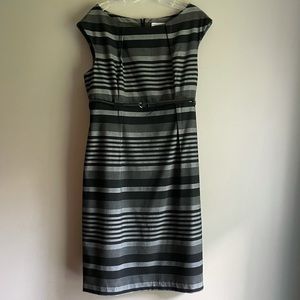 Black and gray striped dress